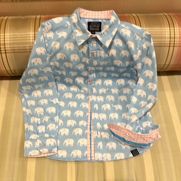 Tuk Tuk ERAWAN ELEPHANTS IN SKY BLUE- LONG SLEEVE Boys Size 5-6 - Picture 5 of 5